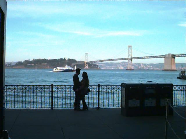 Couple at the ferry building