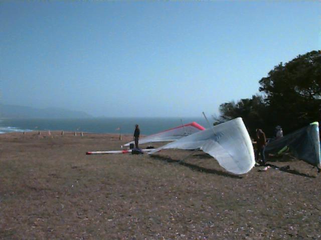 Hang gliders at fort funston