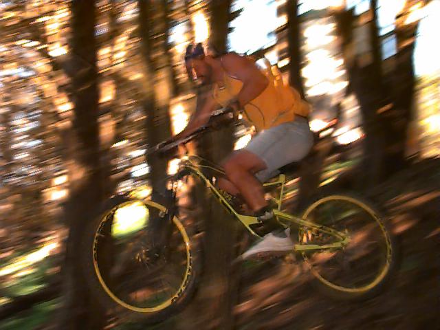 Mountain Biker, near Octagon House, Land's End