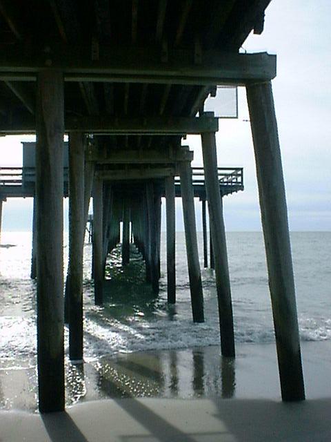 Underneath the fishing pier.  One of my favorite places to take pictures.