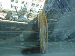 They built this bridge to the side and swung it in place overnight, under my hotel window, 1999/12/19-20. Providence RI. Olympus 320L.