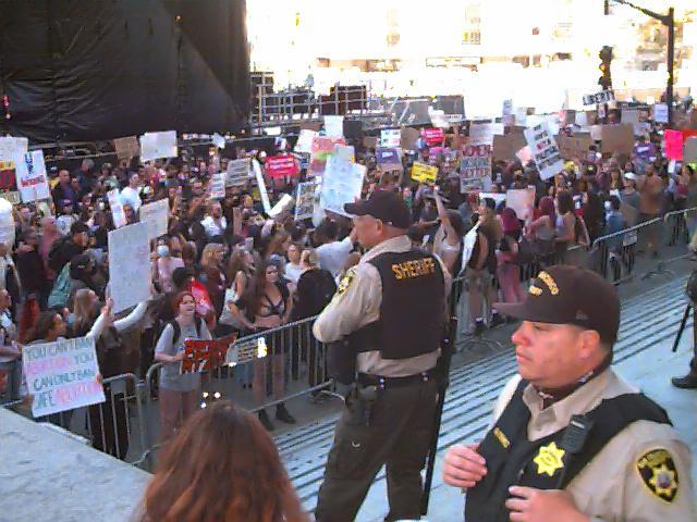 Protest at City Hall after Roe repeal