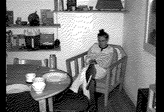 Test upload from the Apple II. Pic is my reference test pic, my husband reading in a chair.